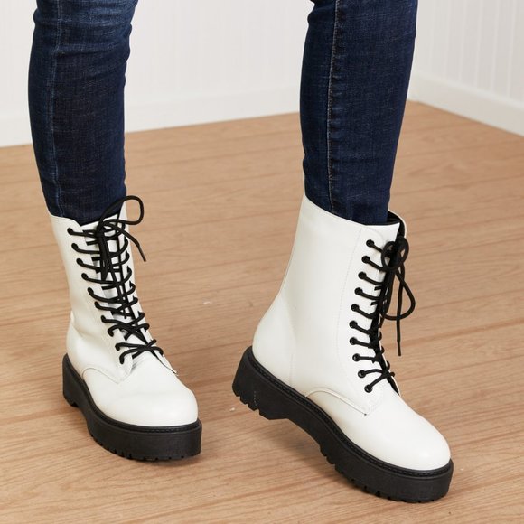 WeeBoo Big Steps Platform Combat Boots - Picture 4 of 10